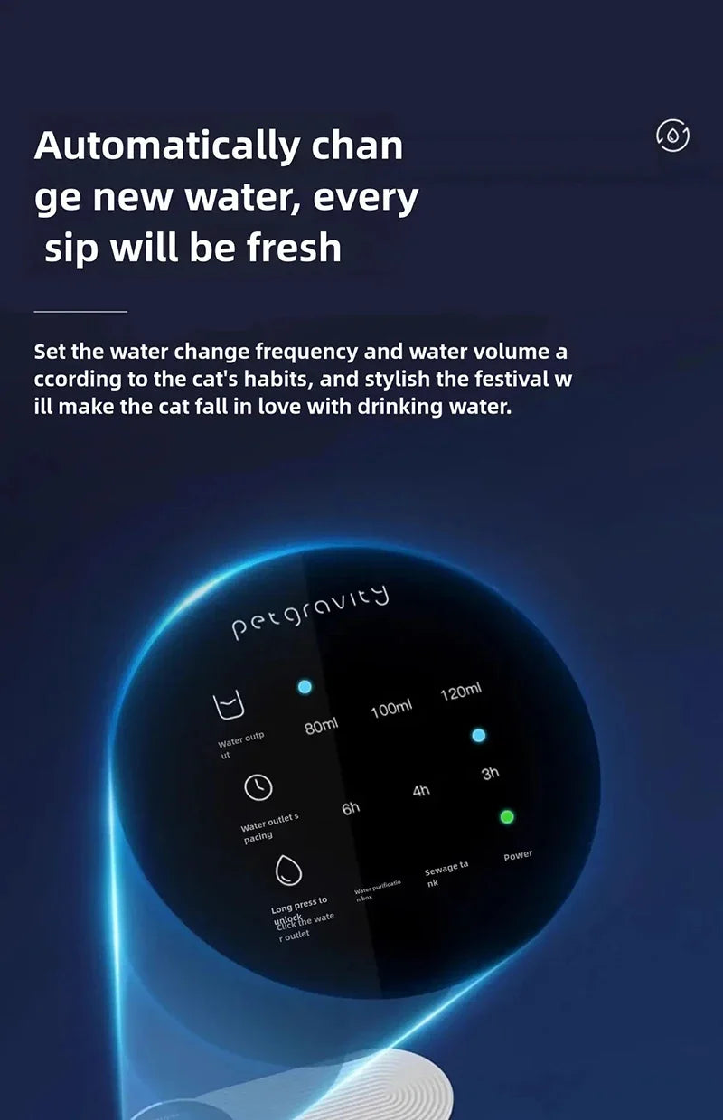 Water Cat Fountain Battery Powered - Automatic Pet Water Dispenser, Fall 2026 Hydration Gift