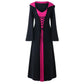 Women's Lace-Up Hooded Medieval Vampire Witch Cloak Robe - Great Halloween Costume for Themed Events