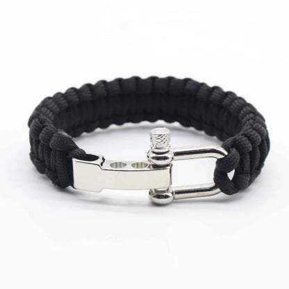 Skull Paracord Bracelet Gothic Wristband Halloween 2026 Gift Idea Flexible Braided Jewelry