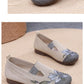 Women’s Breathable Flats - Slip-On Mesh, Embroidered