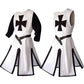 Knights Templar Crusader Cosplay Costume - Authentic Tunic & Cape Kit for Halloween