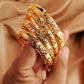 Color Gold Bangle Openwork Wedding Bracelet Dubai Style