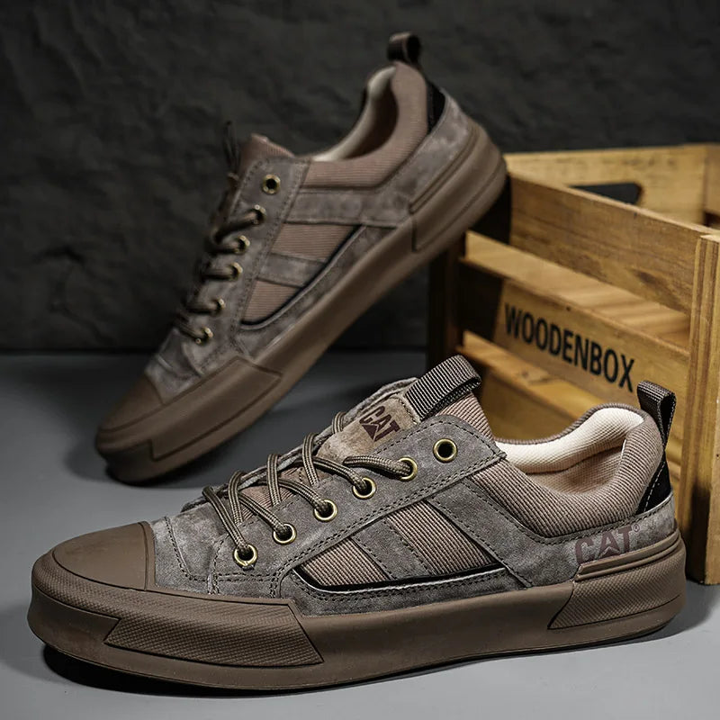 Sturdy men's outdoor sneakers - anti-slip wear-resistant fabric upper, for hiking and casual everyday