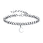 Initials Cuban Link Bracelet Stainless Steel Flexible