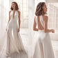Elegant V-Neck Women's White Dress, Plus Size Formal Dress Up to 2XL, Chic Combination Style for Special Occasions-1
