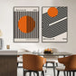 Bauhaus Abstract Patterned Posters Vertical Canvas Art