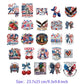 Iron2026 Edition On Patches USA Flag Bald Eagle Heat Transfer Kit Patriotic 4th Of July DIY Clothing Decor