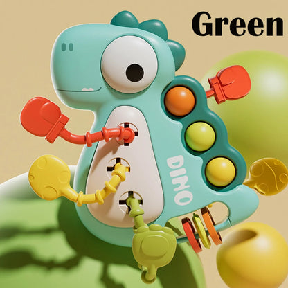 Dinosaur Montessori Pull Toy Newborn Sensory Toys Teether