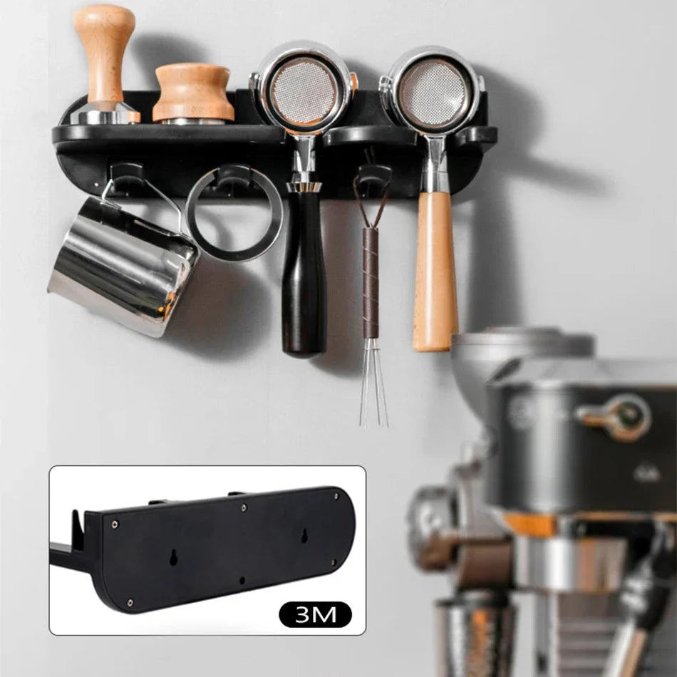 Wall Portafilter Rack Self Adhesive Espresso Holder Fits 51mm 54mm 58mm Coffee Setup Fall 2025 Space Saving Organizer