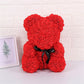 Rose Faux Teddy Bear with Gift Box and Lights - Romantic Anniversary or Valentine's Day Gift, Wedding Decor
