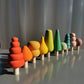 Wooden Building Blocks Pastel Scandinavian Stacking Play Kit Fall 2025 Eco Friendly Imaginative Play Gift