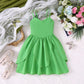 girls' Breathable dress - lace-up sling, sleeveless, flowy, polyester, for summer