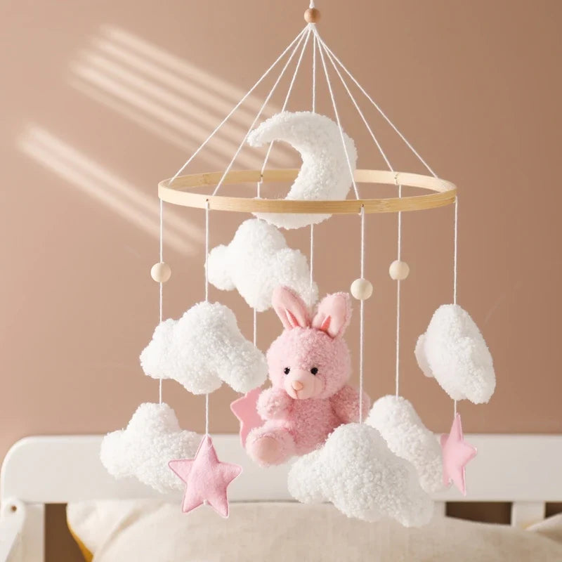Crib Baby Mobile Wooden Nursery Newborn Sensory Toys