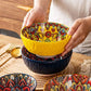 Bohemian Ceramic Bowls Kit Floral Serving Bowls Multi-Use