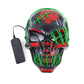 Glowing LED Skull Mask Full Face Halloween 2025 Cosplay