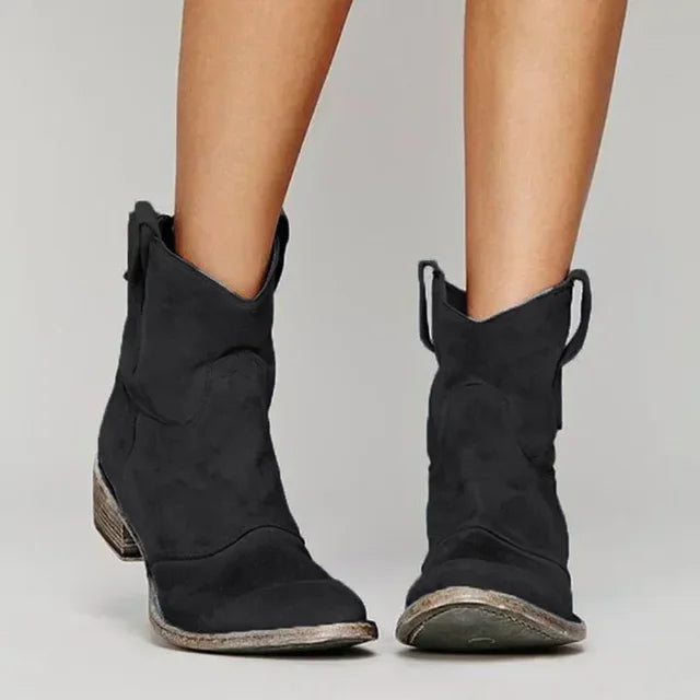 Suede, Regular – Supportive Women’s Western Ankle Boots
