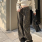 High-Waisted Leopard Print Wide Leg Jeans for Women, Trendy Fit in S-XXL Sizes-1