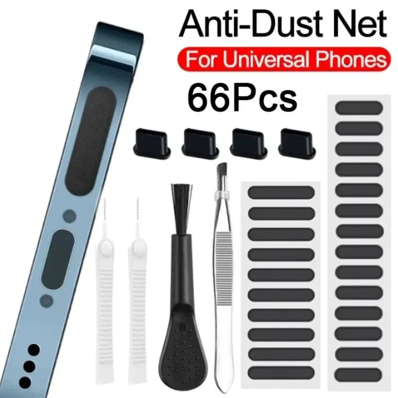 Speaker Phone & Charging Port Cleaning Kit - Dust Plugs & Earphone Brush for iPhone and Android