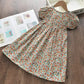 flowy a-line, floral butterfly print, casual wear for everyday adventures – Light girls’ dress