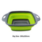 Silicone2026 Edition Folding Drain Basket 2-In-1 Collapsible Colander For Fruits And Vegetables Space-Saving Kitchen Device Fall