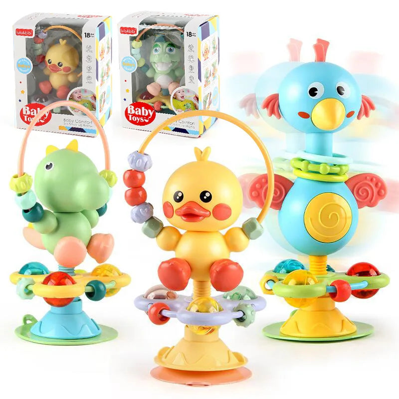 Soothing Baby Rattle Suction Cup Newborn Sensory Toys