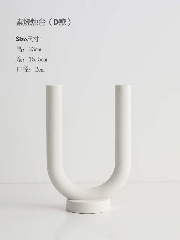 Ceramic Candle Holders Kit Of 3 White Scandinavian Minimalist Candle Stands Fall 2025 Contemporary Centerpiece Gift