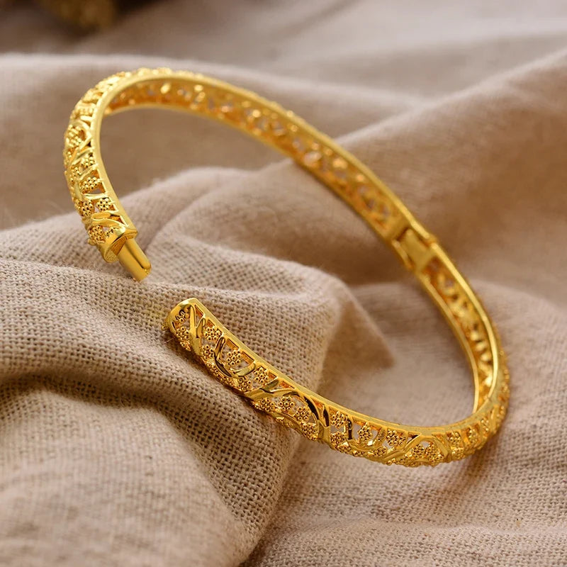 Gold Plated Bangles Deluxe Arabic Wedding Bracelet