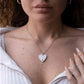 angel wings, zircon stone, metal chain, gift idea – Timeless couples' heart pendant necklace