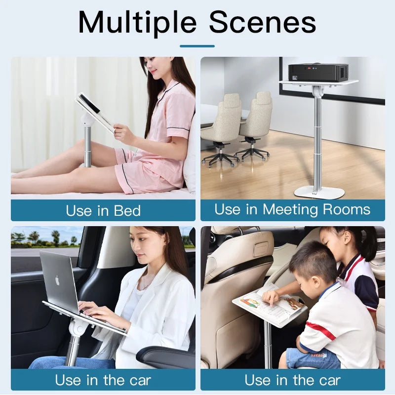 Flexible Aluminum Laptop Stand & Accessories - Travel-Friendly Cooling Bracket for MacBook, Tablet