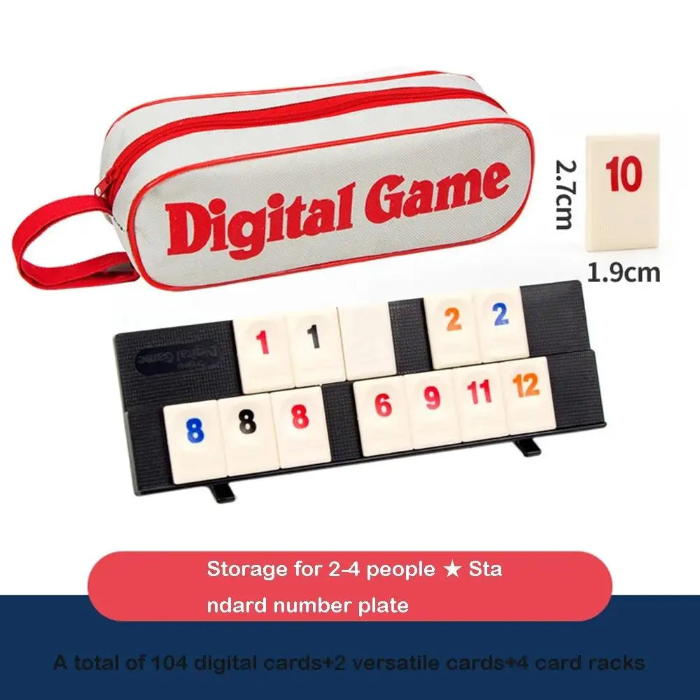 Travel-Friendly Mahjong Game Kit - Rummy Board Game for Adults & Family Gatherings, Great for Travel