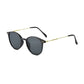 Compact Round Cat Eye Sunglasses Kit for Women and Men - Vintage Skinny Eyewear, 2 Pairs