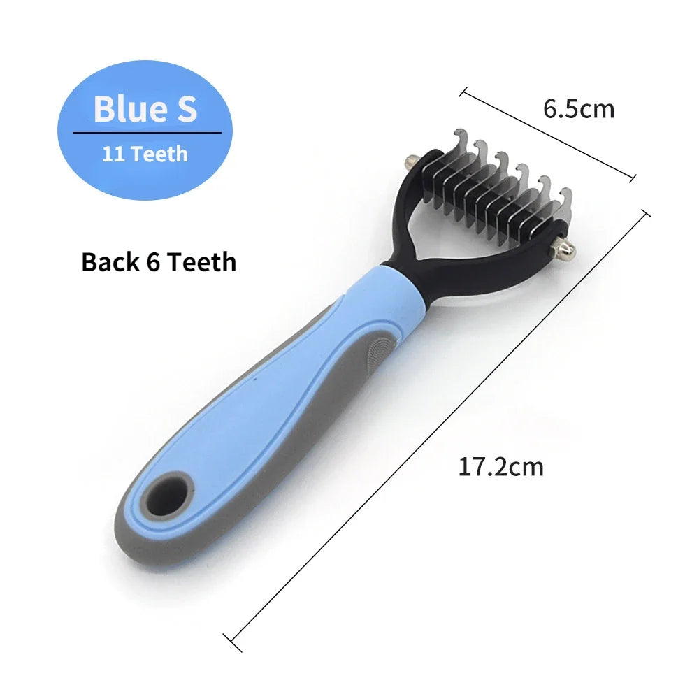 Pet Grooming Maintenance Deshedding Brush for Dogs & Cats - Fur Remover & Knot Cutter Comb