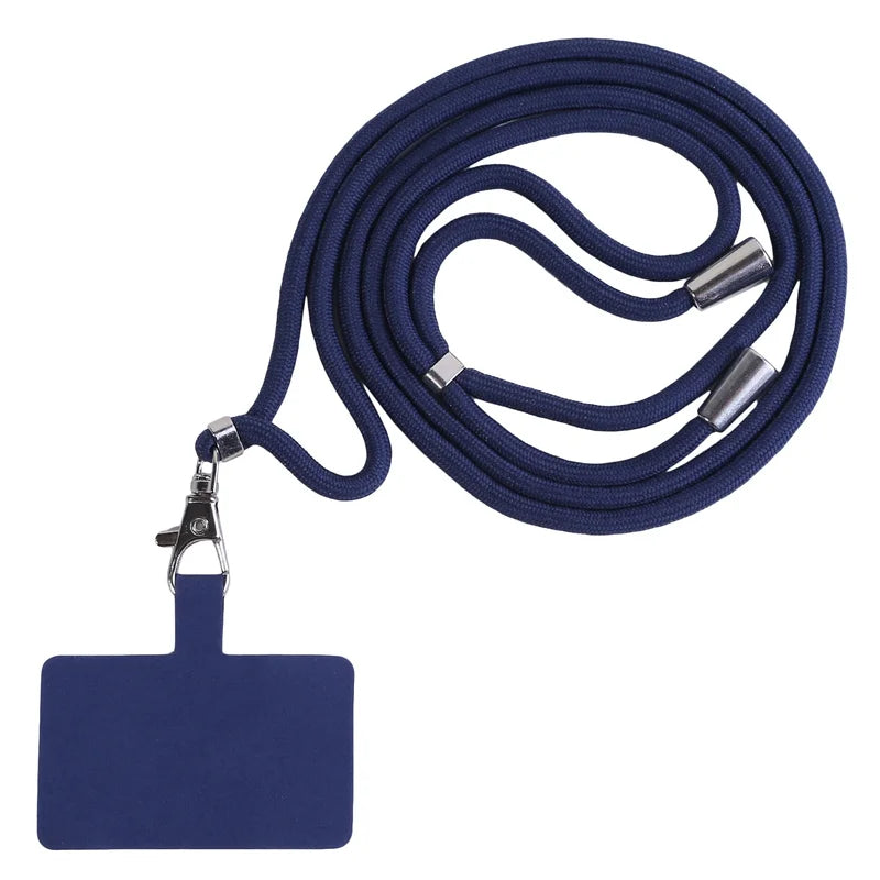 Flexible Detachable Phone Lanyard with Card Holder & Carabiner - 13 Colors, Nylon Strap Accessory