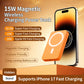 Power2026 Edition Bank Magnetic Cordless Charger - Slim Travel-Friendly Battery, 2 Cables, Fast Charging Back to School