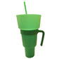 Snack2025 Edition Cup 2 In 1 Snack Bowl Tumbler Splash Proof Leakproof Popcorn Stadium Cup Movie Night Fall