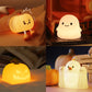 Halloween Night Light Silicone Cute Ghost Duck Pumpkin Lamp Halloween 2025 Nursery Battery-Powered Kid Safe Gift