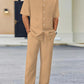 Variant image for Lightweight Linen Shirt and Pants Set, Vertical Striped Design, Relaxed Fit for Casual and Semi-Formal Wear-19