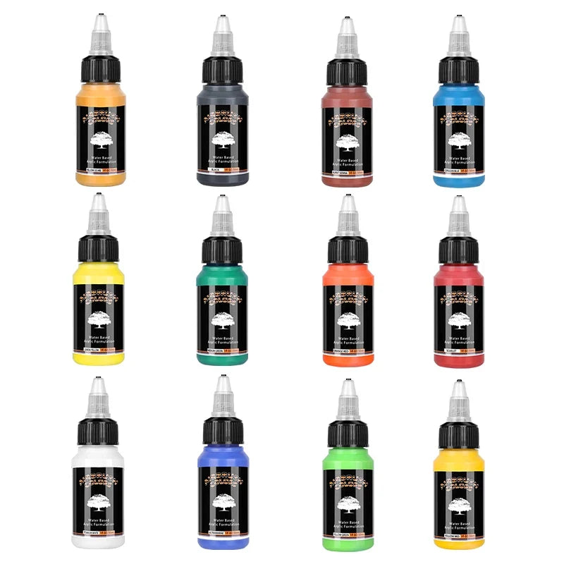 Acrylic Paint Kit 12 Colors 30ml Water Based Airbrush Ready for Models Shoes Wood Fabric Leather TikTok Viral 2026 Gift
