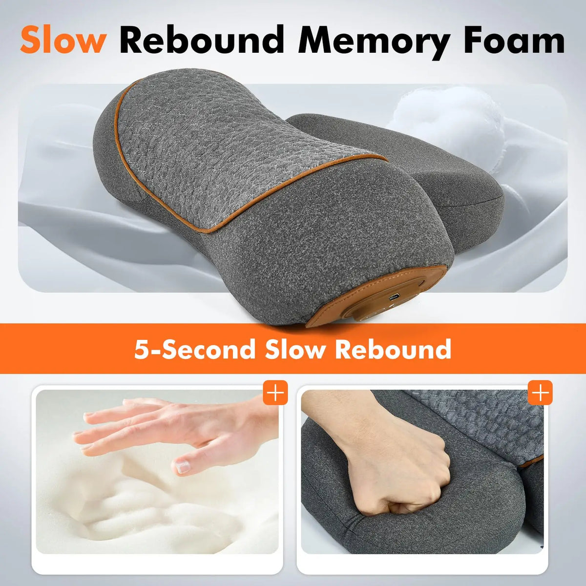 Massager Neck Pillow With Heat And Vibration - Viral Trend Cervical Therapy For Neck And Shoulder Relief, Hot Compress