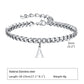 Initials Cuban Link Bracelet Stainless Steel Flexible