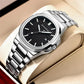 Deluxe Quartz Watch Stainless Steel Date Water-Resistant Luminous