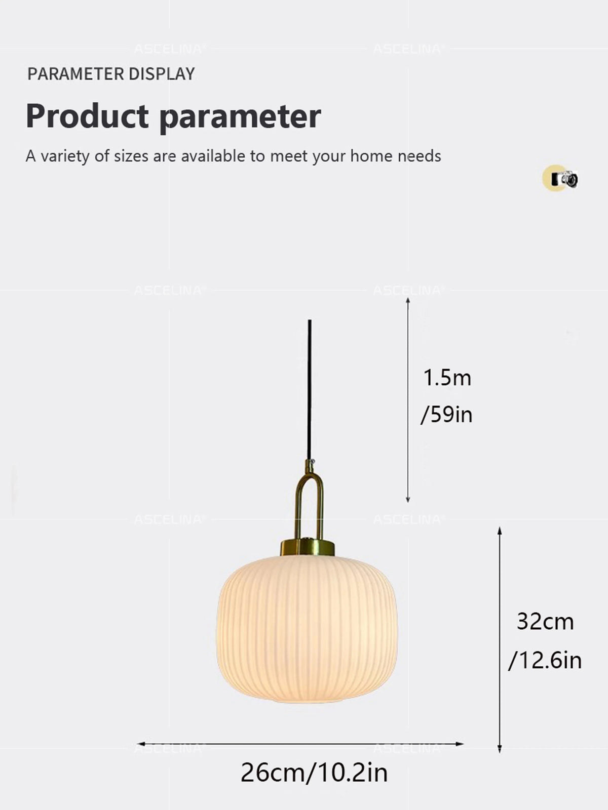 Japandi Glass Pendant Light Japanese Scandinavian Hanging Lamp Warm