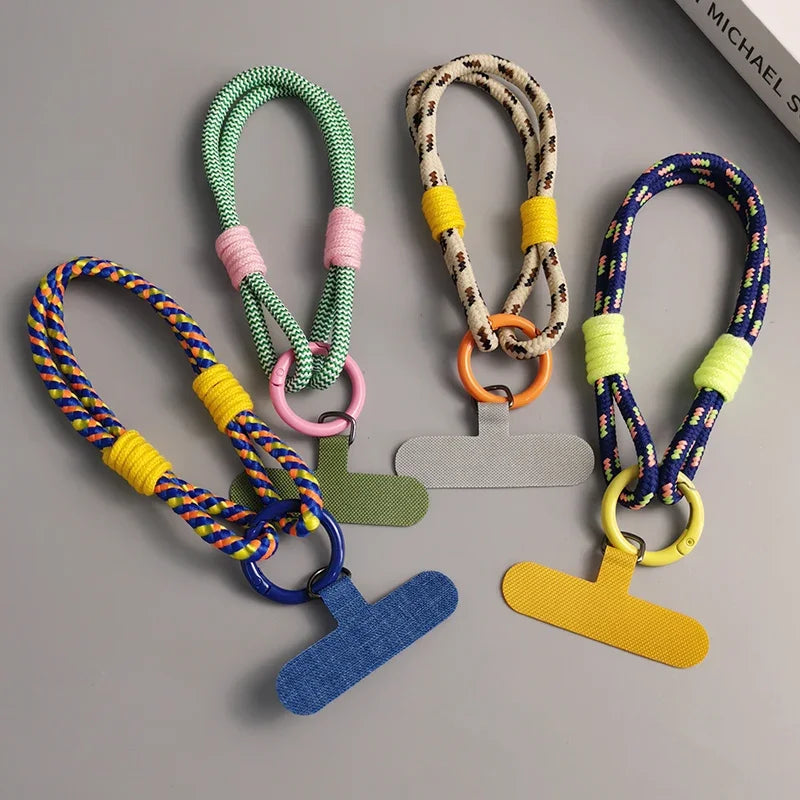 Universal Mobile Phone Lanyard with Anti-Loss Wrist Strap & Accessories - Trendy Two-Strand Design