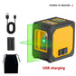Mini Laser Level with Self-Leveling Green Beams - USB Charging Household Tools