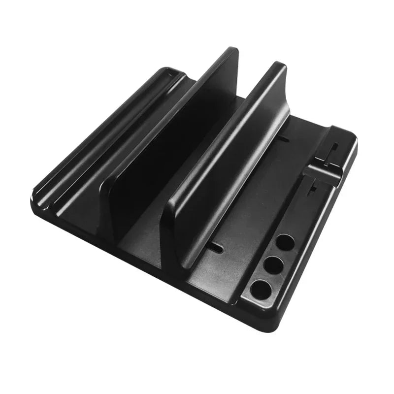 Vertical Laptop Stand with Flexible Width - Space-Saving Computer Accessories for Office Desks
