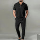 Variant image for Men's Polo Shirts Set - Casual Chic Breathable Polo and Adjustable Pants Ensemble for Comfort and Style-19