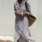 Elegant Women's Striped Shirt Dress, Comfortable Casual Wear for Summer, Versatile Fit in Premium Fabric, Sizes S-XL-5