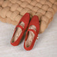 Women Stretchy Mary Jane Flats - Ribbed Knit For Spring