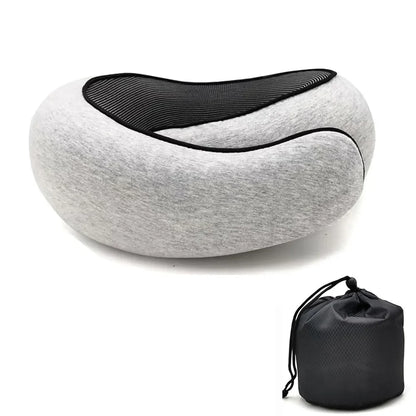 Memory Foam Travel Neck Pillow U Shaped Snail Style Travel-Friendly Comfort-Grip Support For Summer Travel 2026 Cotton Cover