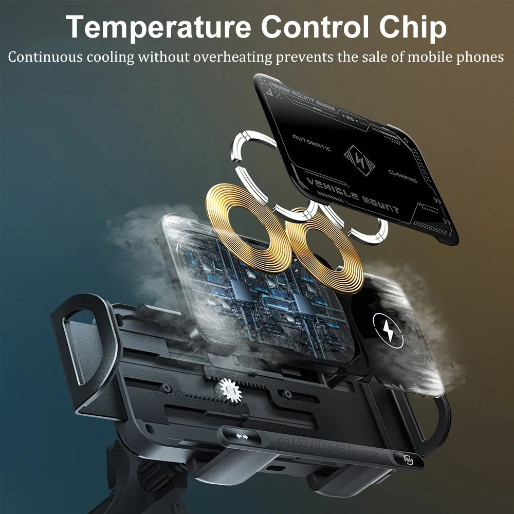Wireless2026 Edition Car Charger Dual Coil Fold Screen Mount Fast Charge For Foldable Phones Air Vent Car Holder Fall